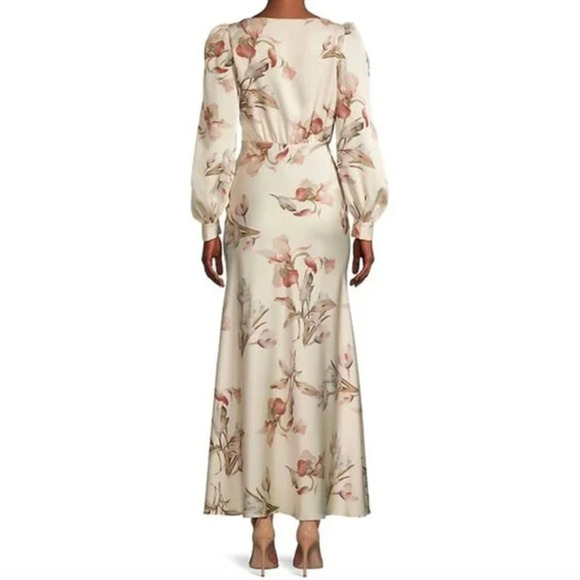 SACHIN + BABI Dress Size 8 NEW AMY Eggshell Venetia Petals Floral Satin - Picture 7 of 9